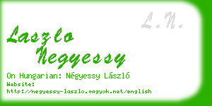 laszlo negyessy business card