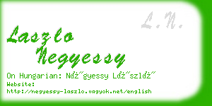 laszlo negyessy business card